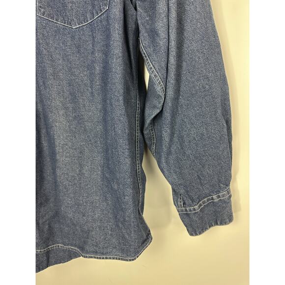 Vintage Gap Button Down Denim Pocket Shirt Long Sleeve Cotton Hong Kong Size XL - Picture 5 of 9